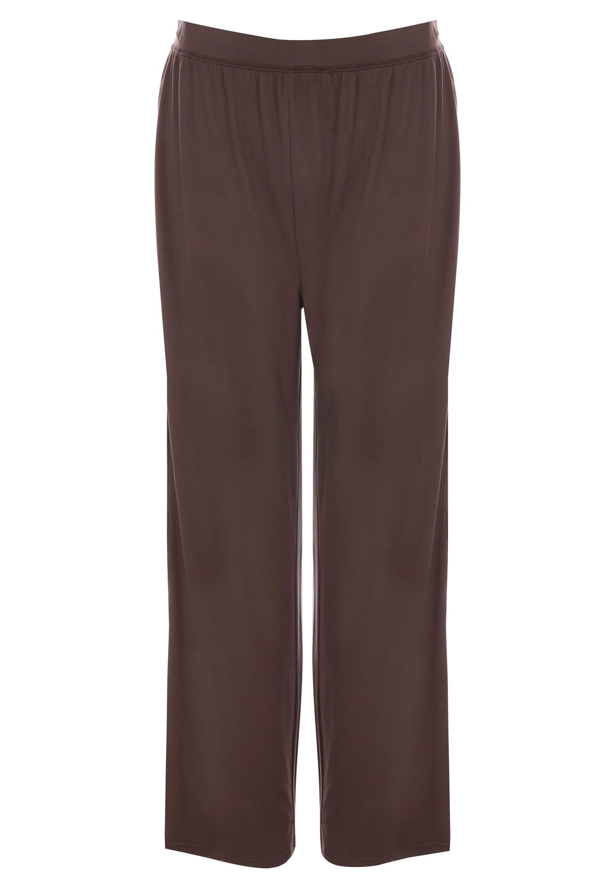 Womens Chocolate Brown Soft Touch Wide Leg Bottoms