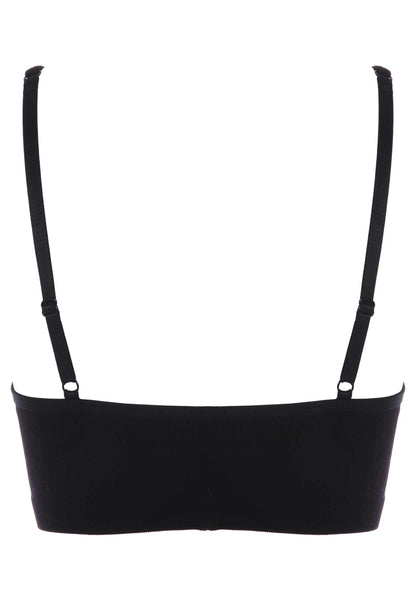 Womens Black Rose Seamless Comfort Bra