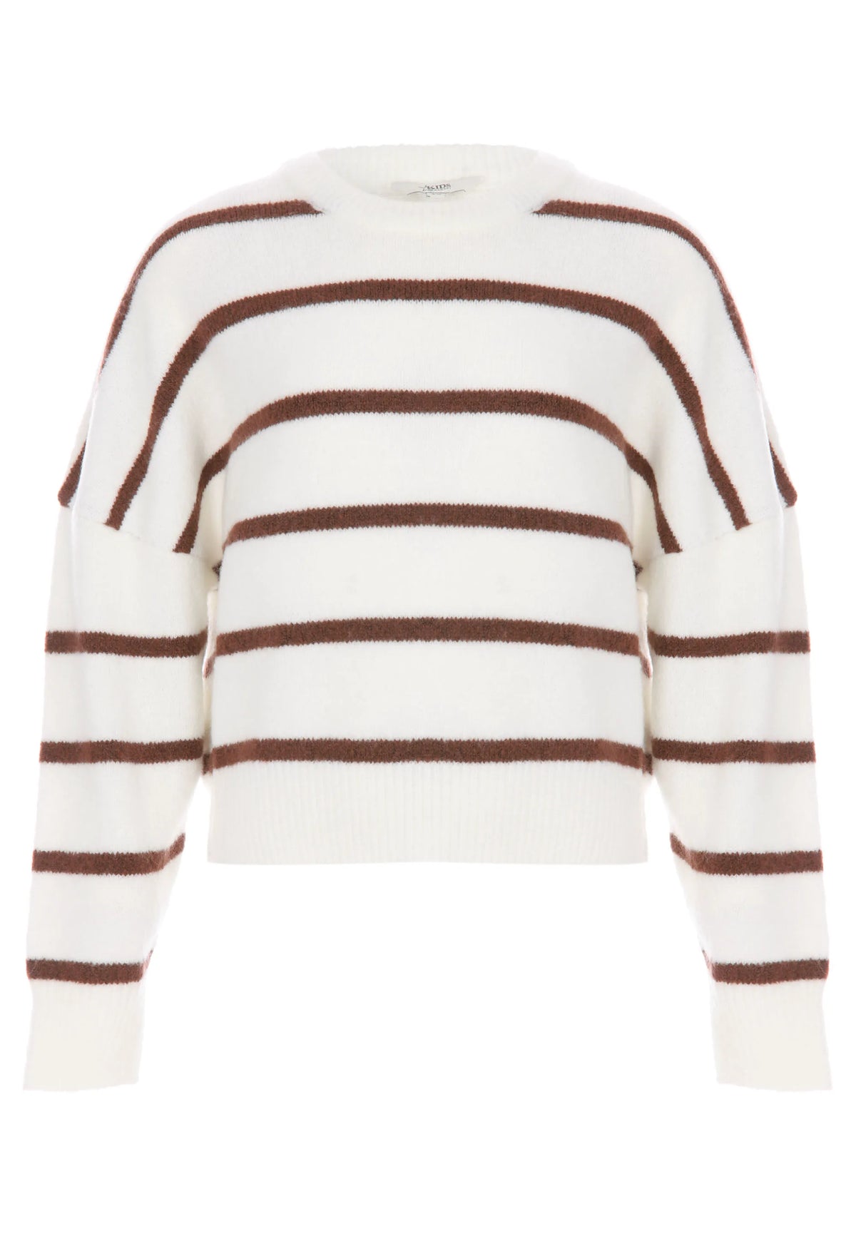 Older Girls Cream Stripe Jumper
