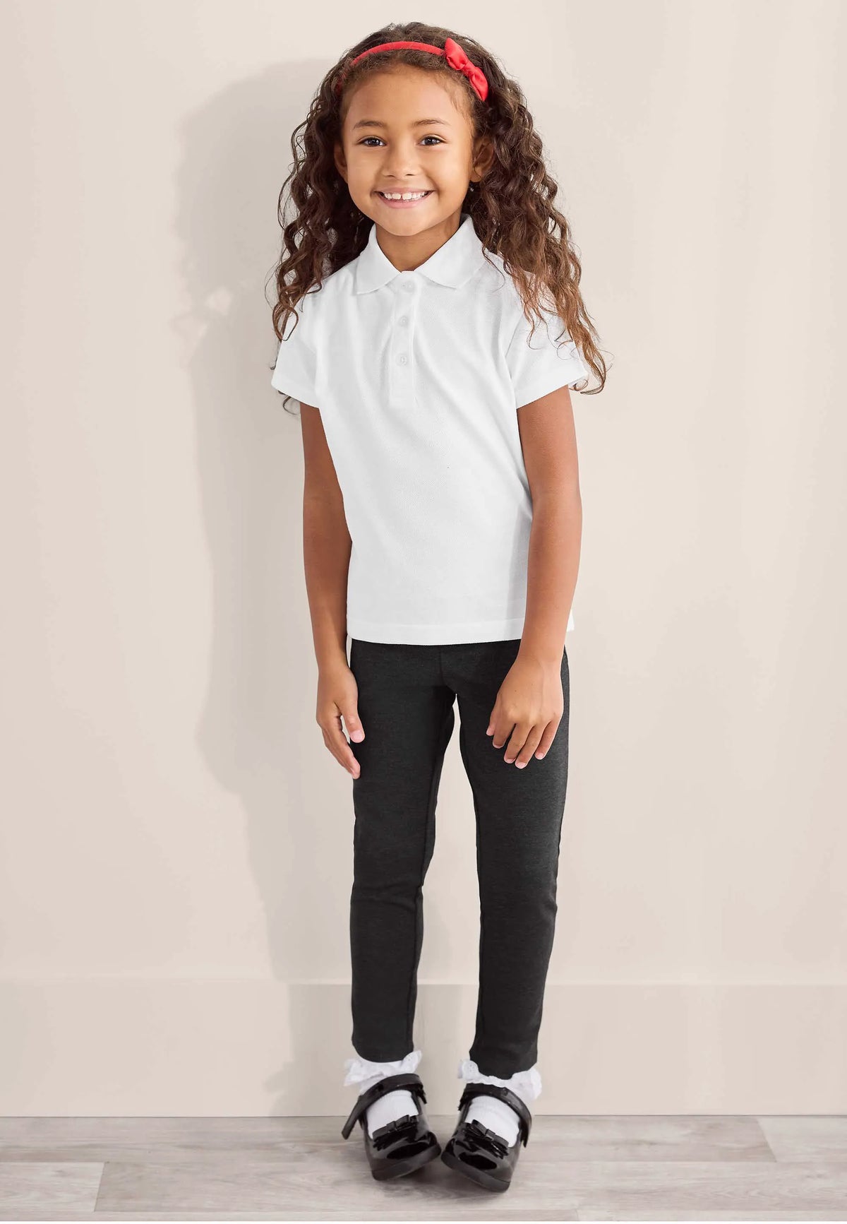 Girls Charcoal Grey Ponte School Trousers