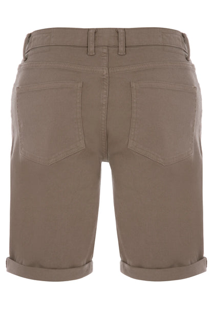 Mens Brown Cotton Rich Denim Shorts