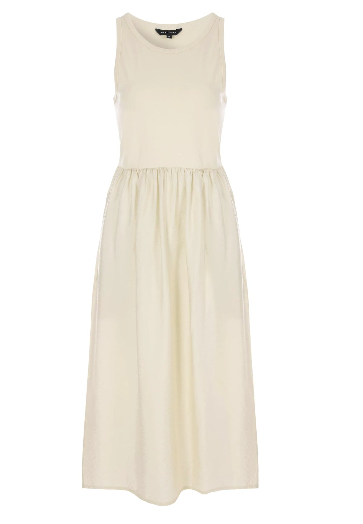 Womens Cream Airflow 2 in 1 Midi Dress