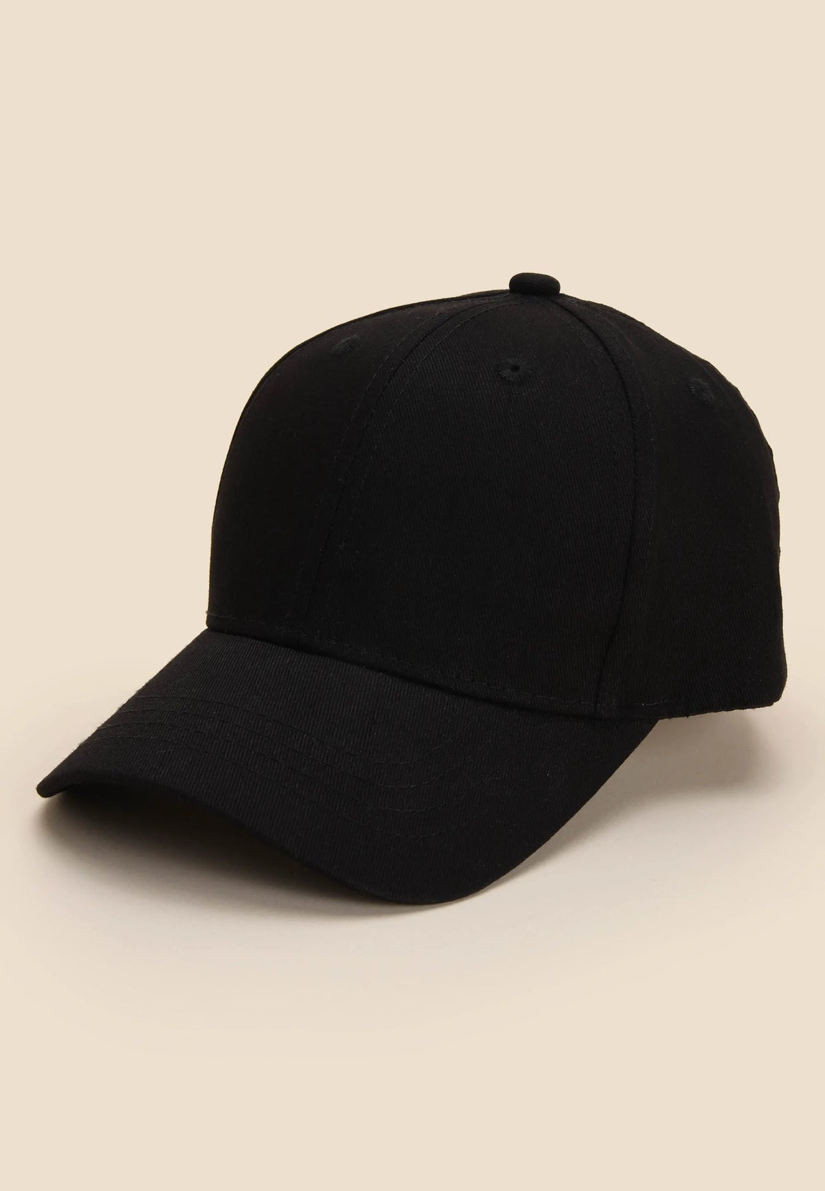 Boys Black Cotton Baseball Cap
