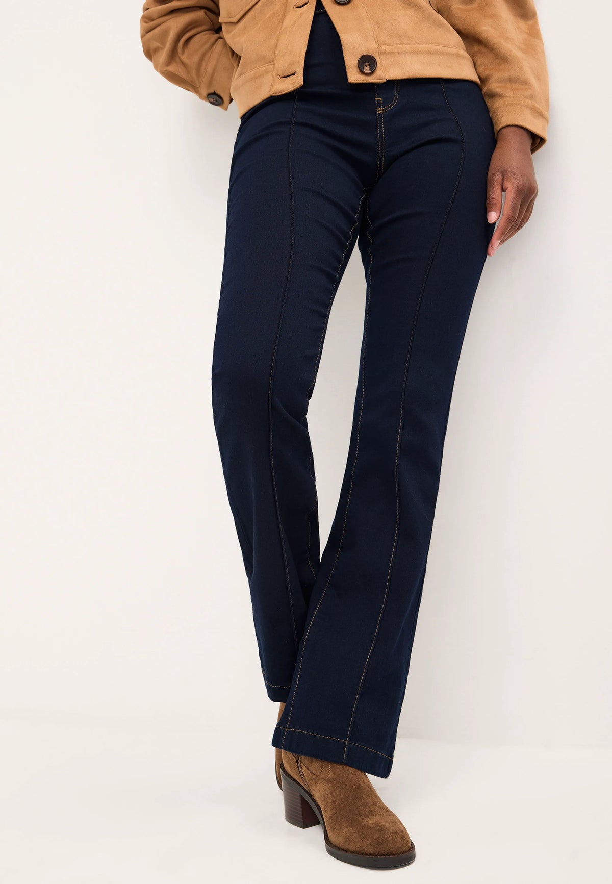 Womens Indigo Blue Kate Seam Flare Jeggings