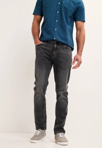 Mens Dark Grey Slim Stretch Jeans