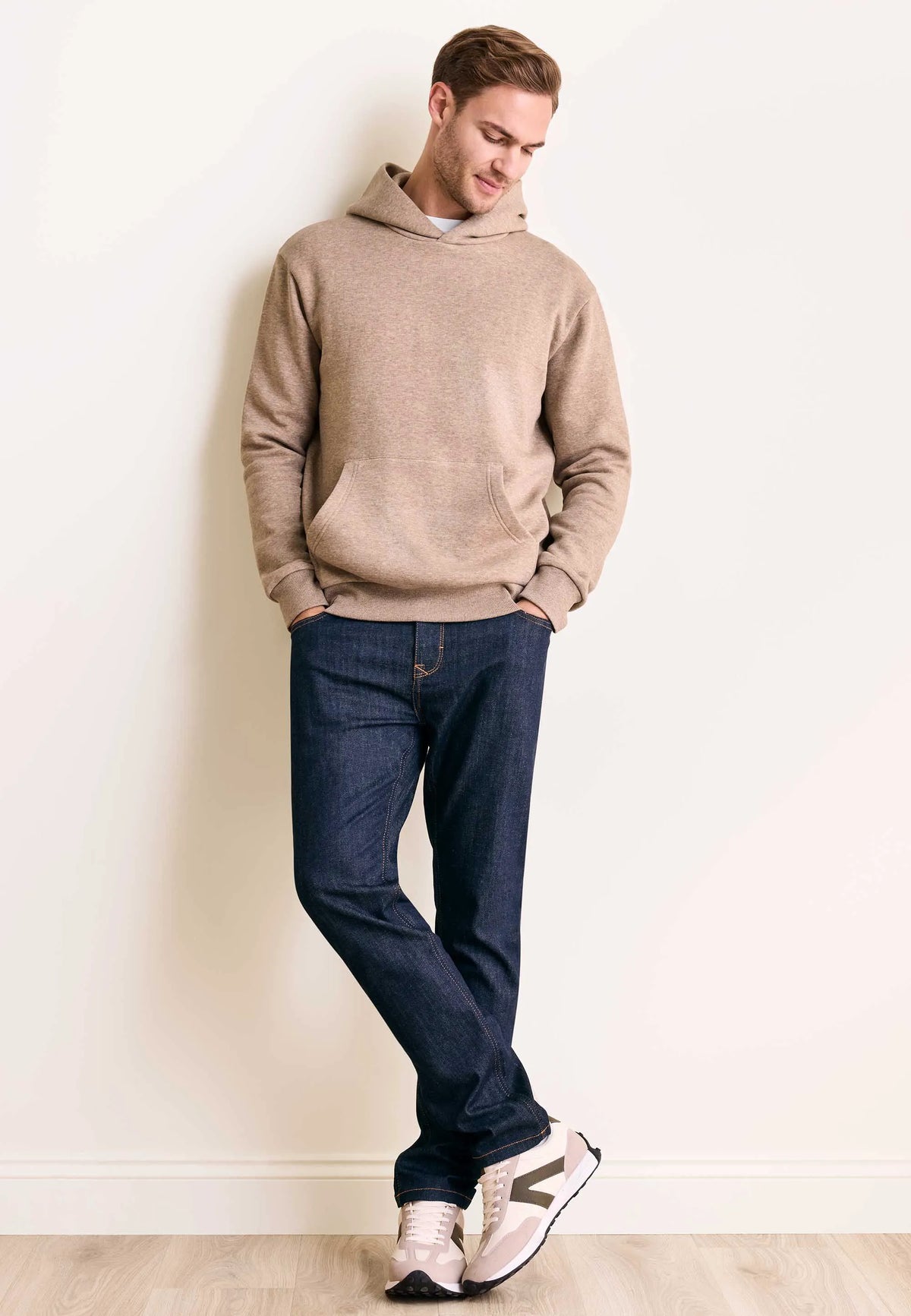 Mens Light Brown Hoodie Sweatshirt