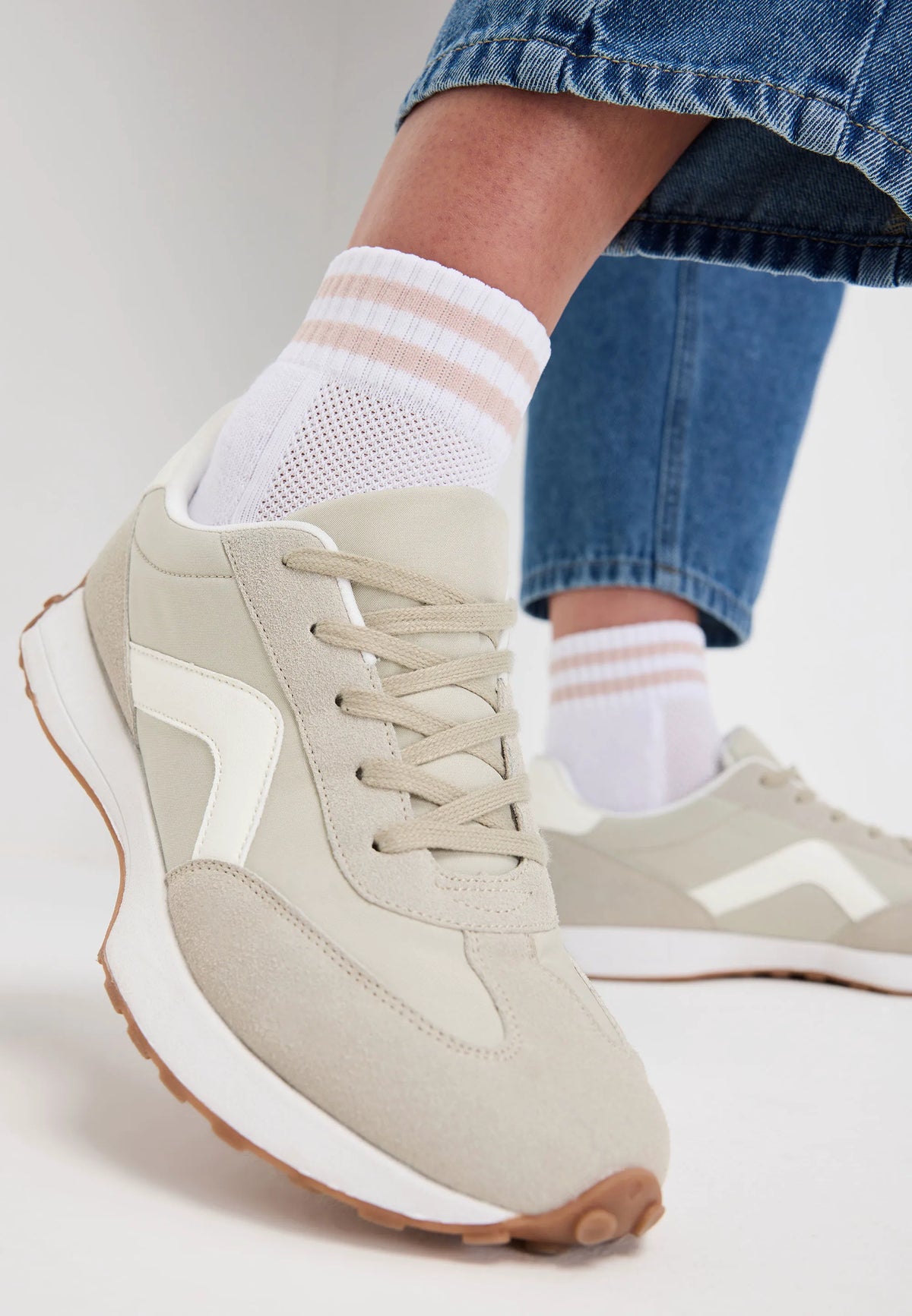 Womens Green Runner Square Trainers