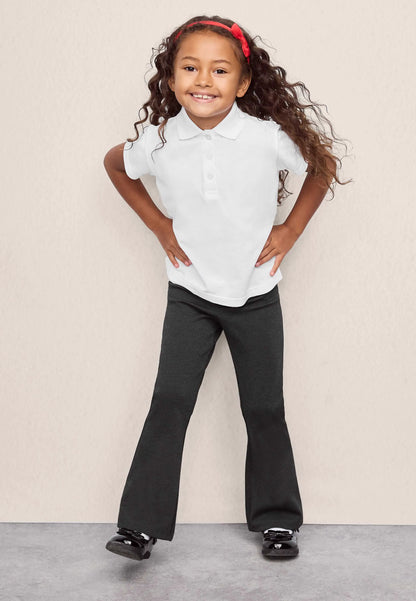 Girls Charcoal Grey Ponte School Bootcut Trousers