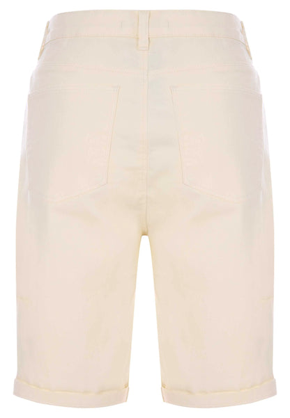 Womens Lemon Denim Cycle Shorts