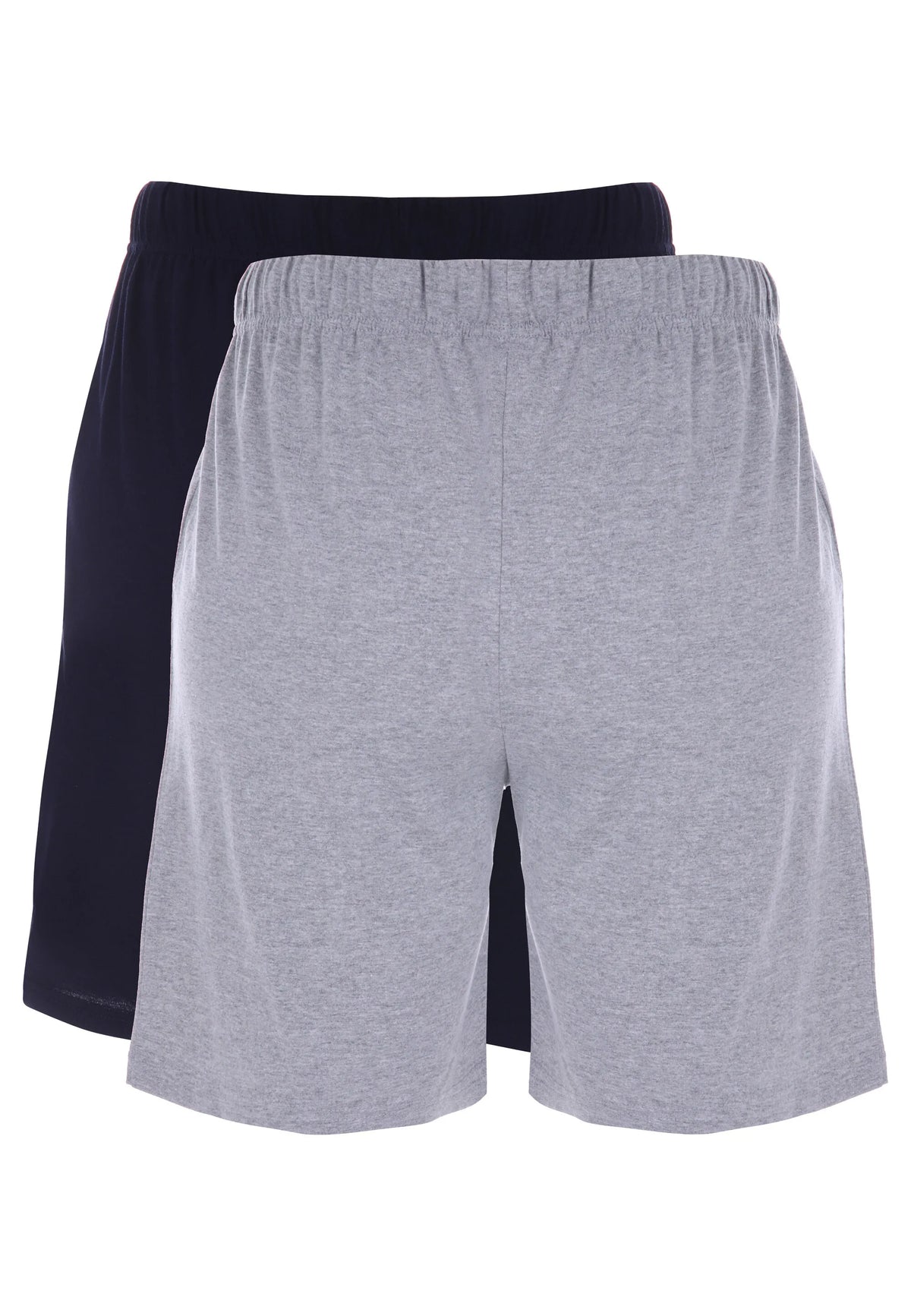Mens 2pk Grey & Navy Jersey Shorts