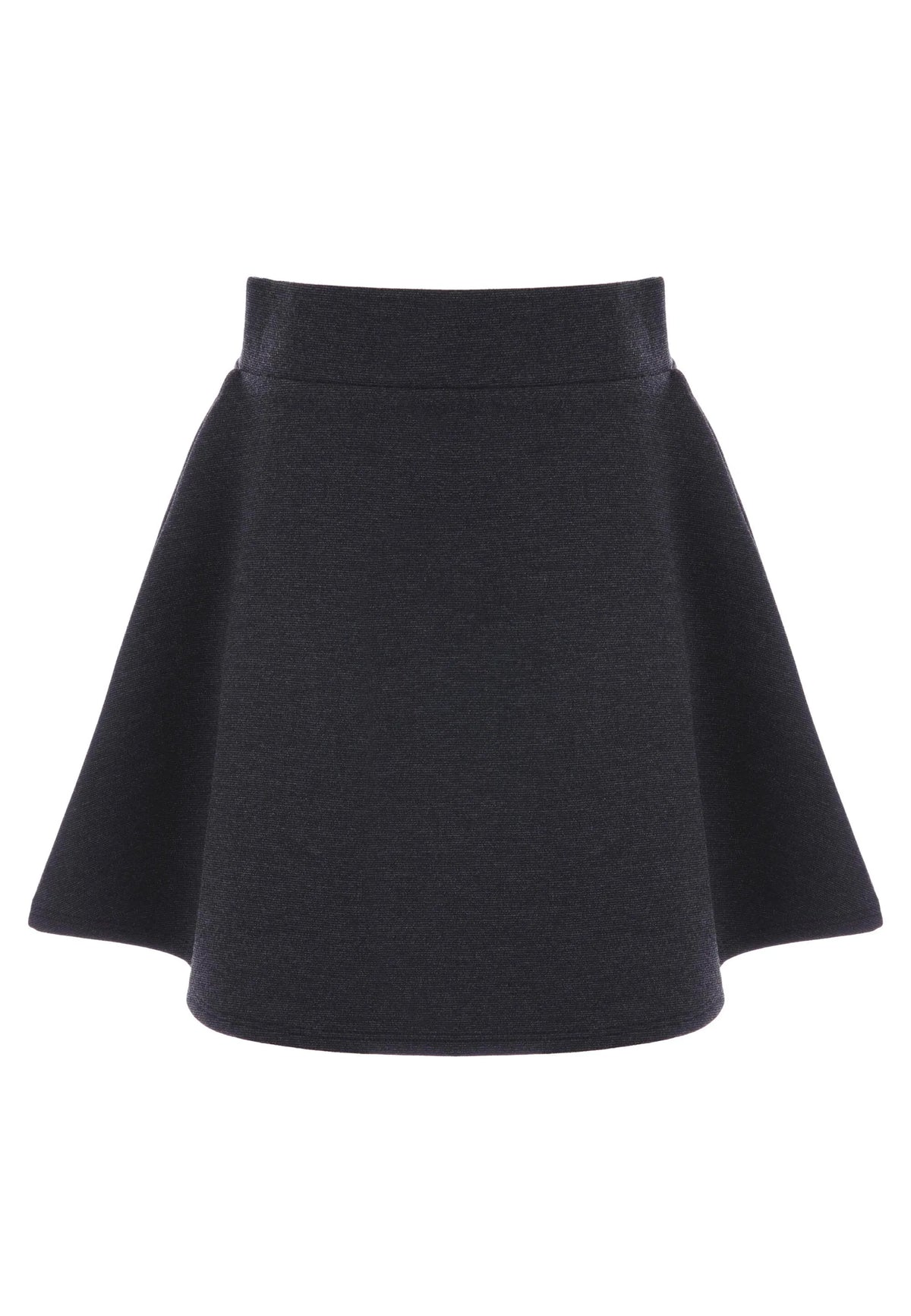 Girls Charcoal Grey Plain Ponte School Skirt
