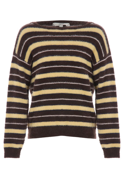 Older Girls Brown Stripe Jumper