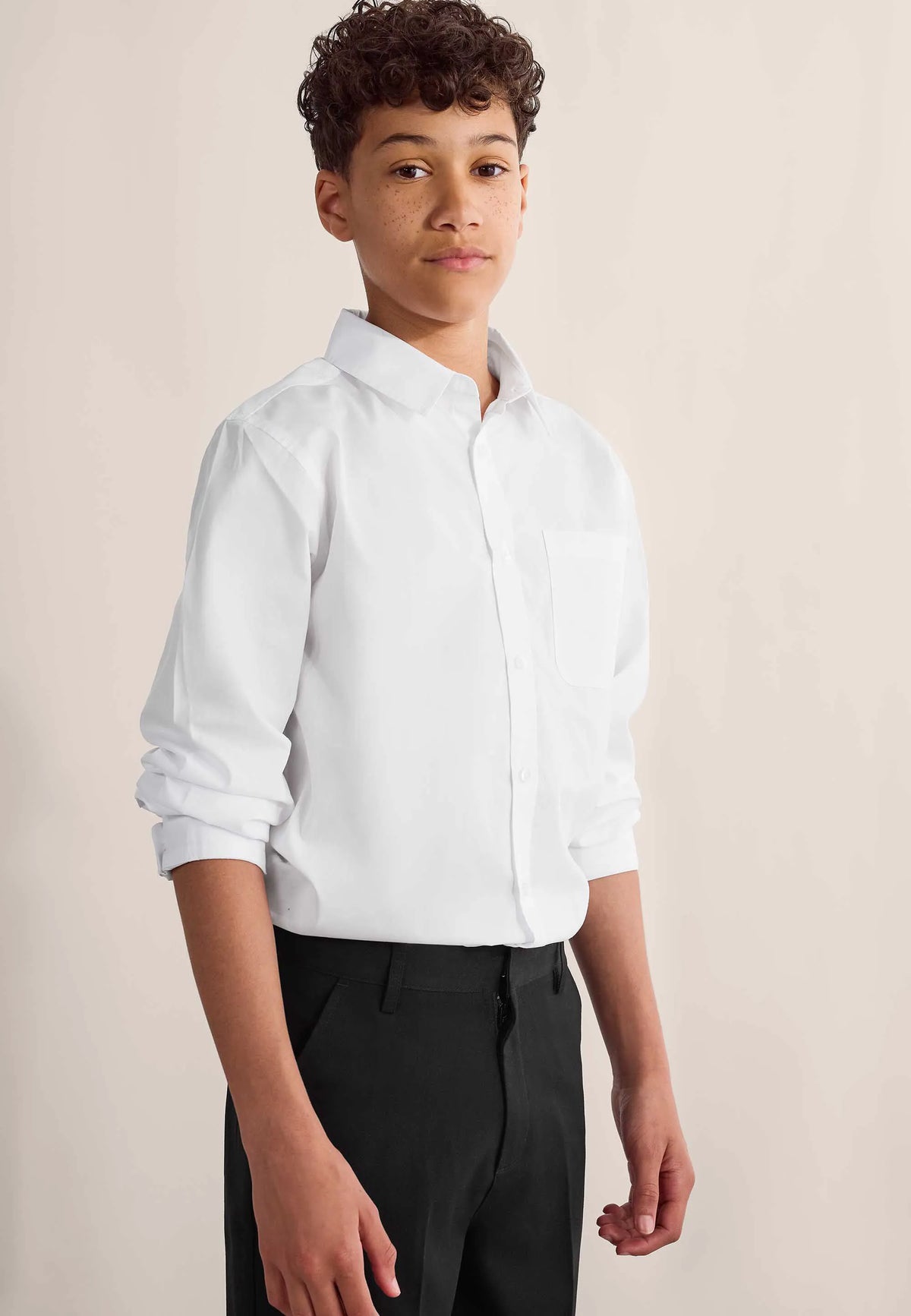 Older Boys Black Regular Fit School Trousers
