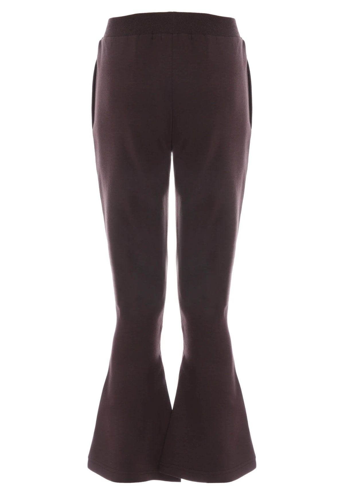 Older Girls Chocolate Brown Bootcut Joggers