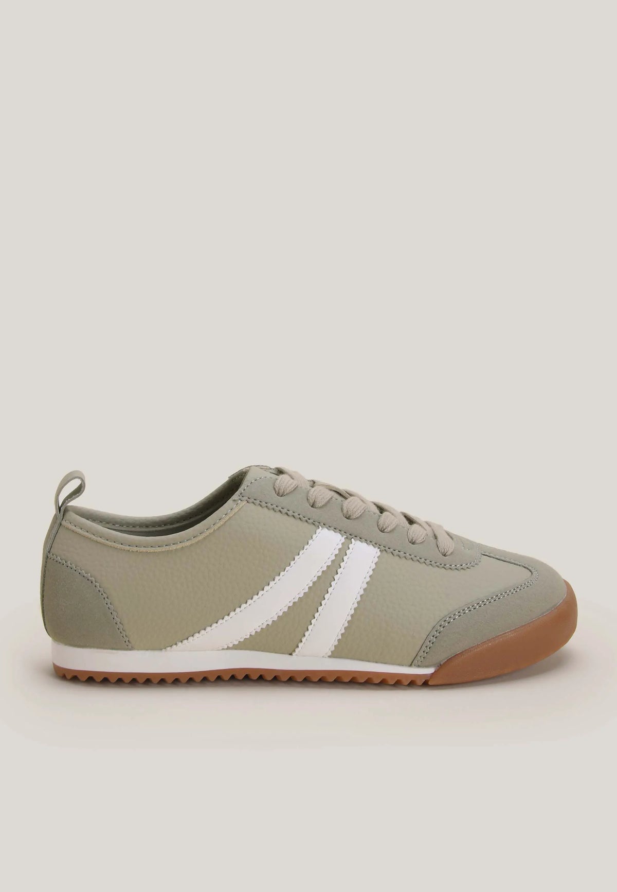 Womens Green Retro Stripe Trainers