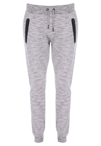 Mens Light Grey Textured Sports Joggers
