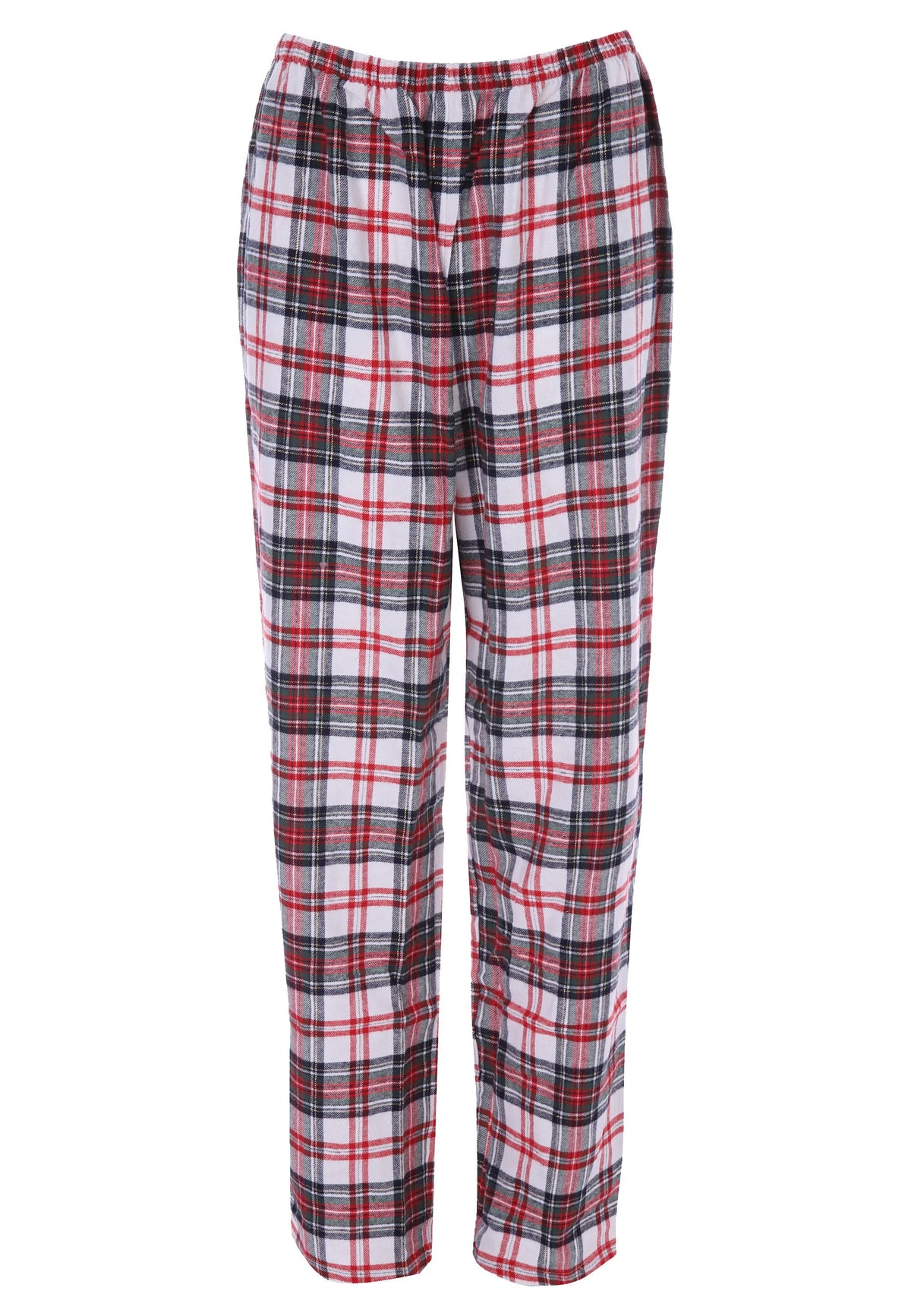 Womens Cream Check Print Cotton Family Pyjama Set