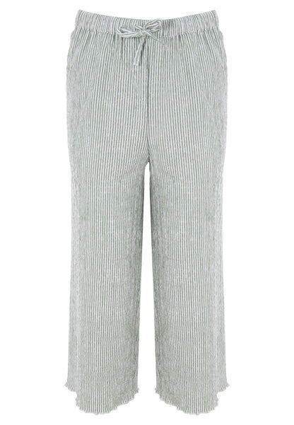 Older Girls Mint Stripe Culotte Trousers