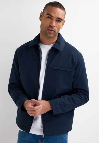 Mens Navy Lightly Padded Jacket