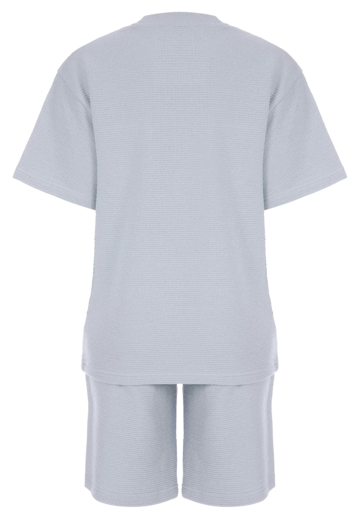Older Boys Blue Textured T-Shirt & Shorts Set