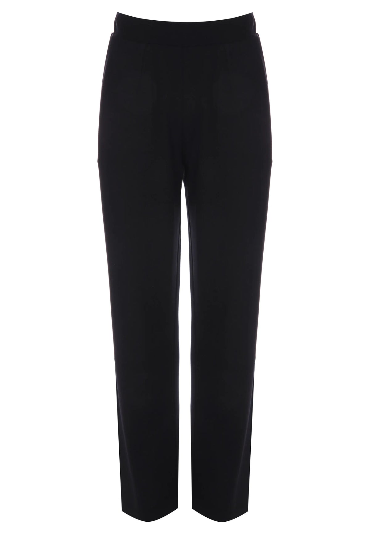 Womens Black Ponte Straight Leg Trousers