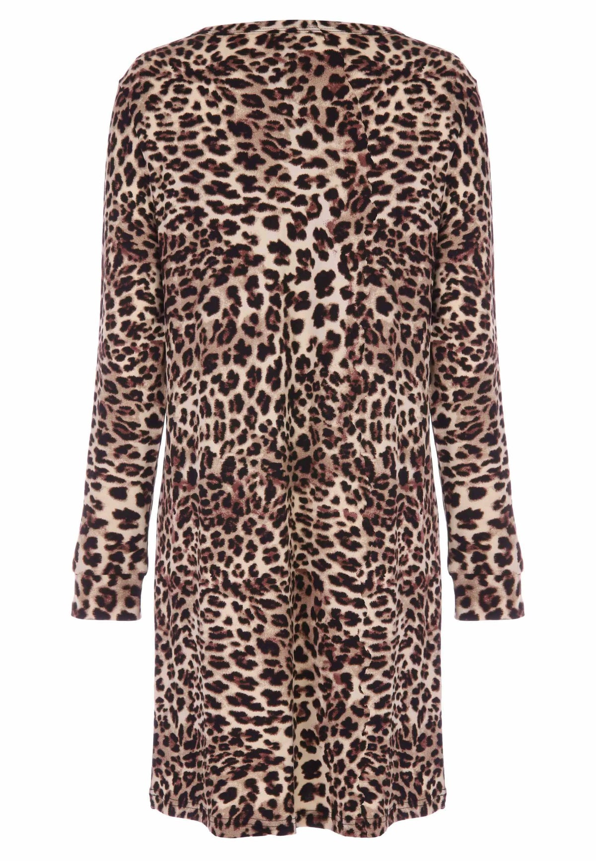 Womens Natural Leopard Print Soft Touch Nightdress