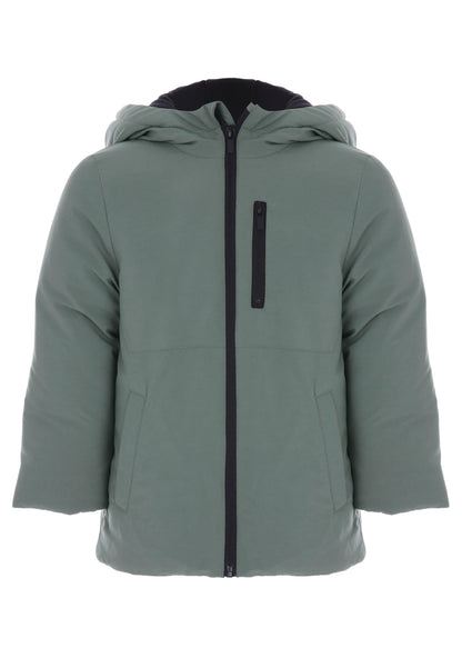 Younger Boys Khaki Padded Hooded Jacket