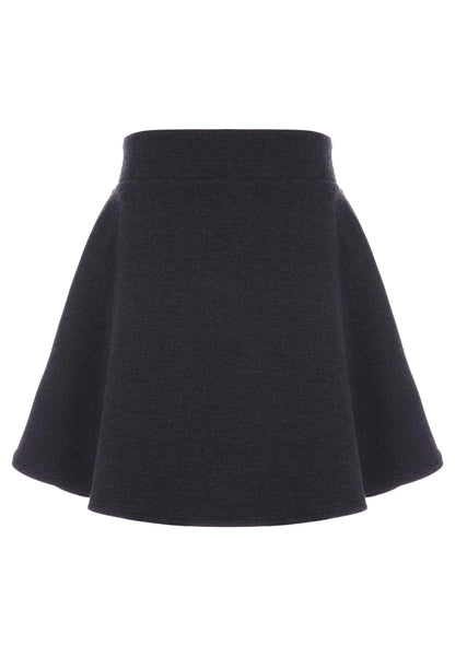 Girls Charcoal Grey Plain Ponte School Skirt