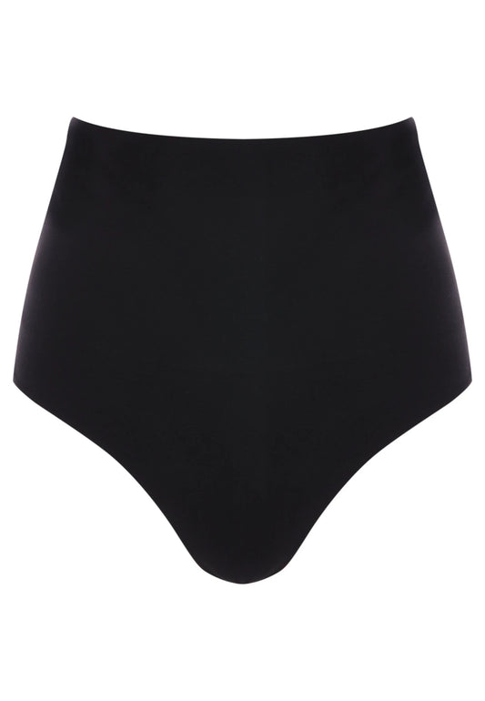 Womens Black High Waist Shaping Seamless Thong