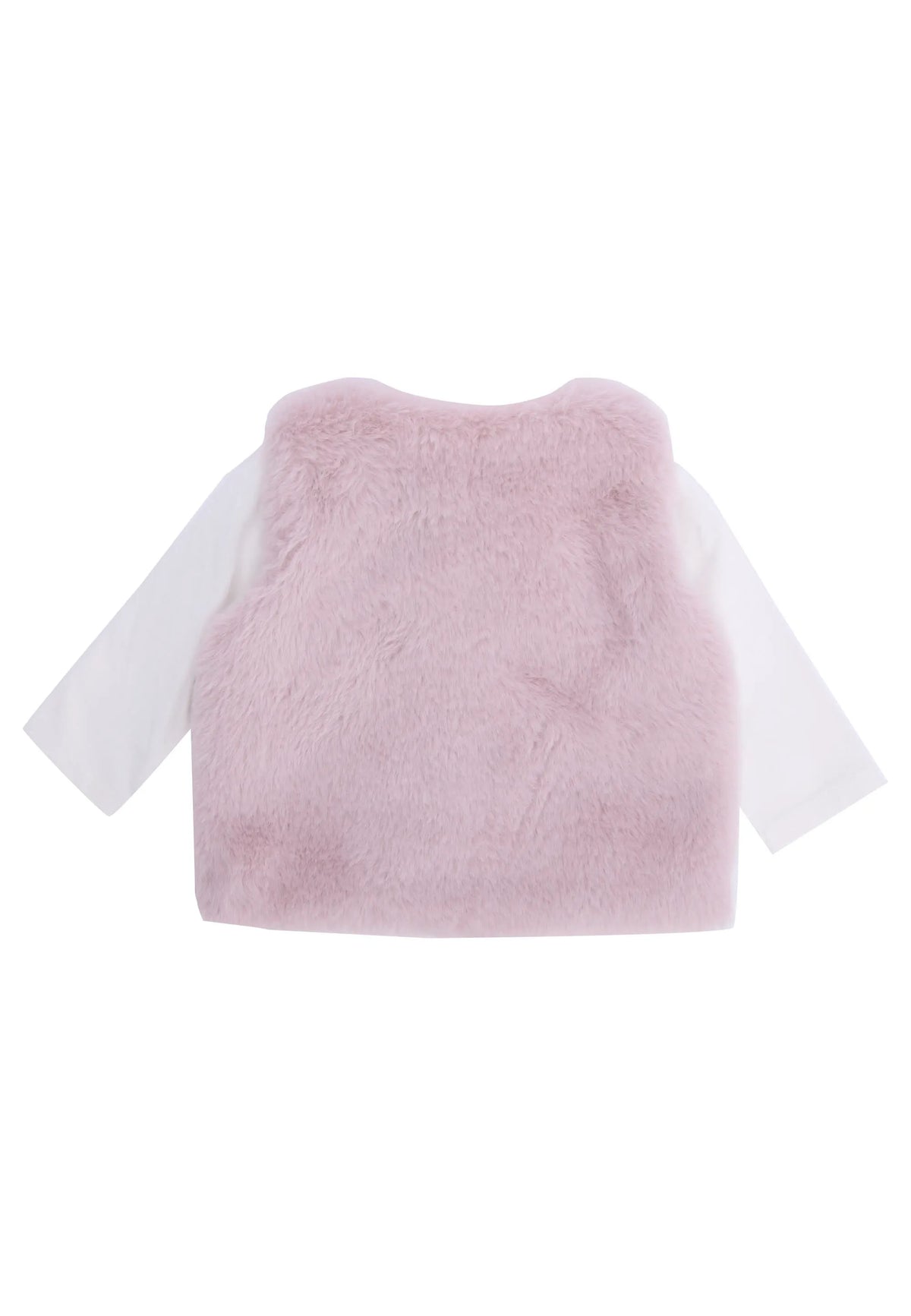 Baby Girls Pink Leopard Gillet Top & Leggings Set