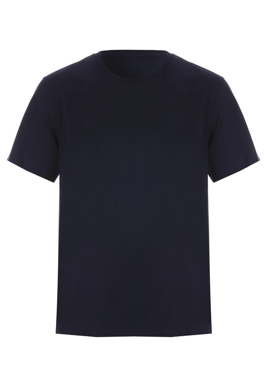 Mens Navy Plain Cotton Pyjama Top