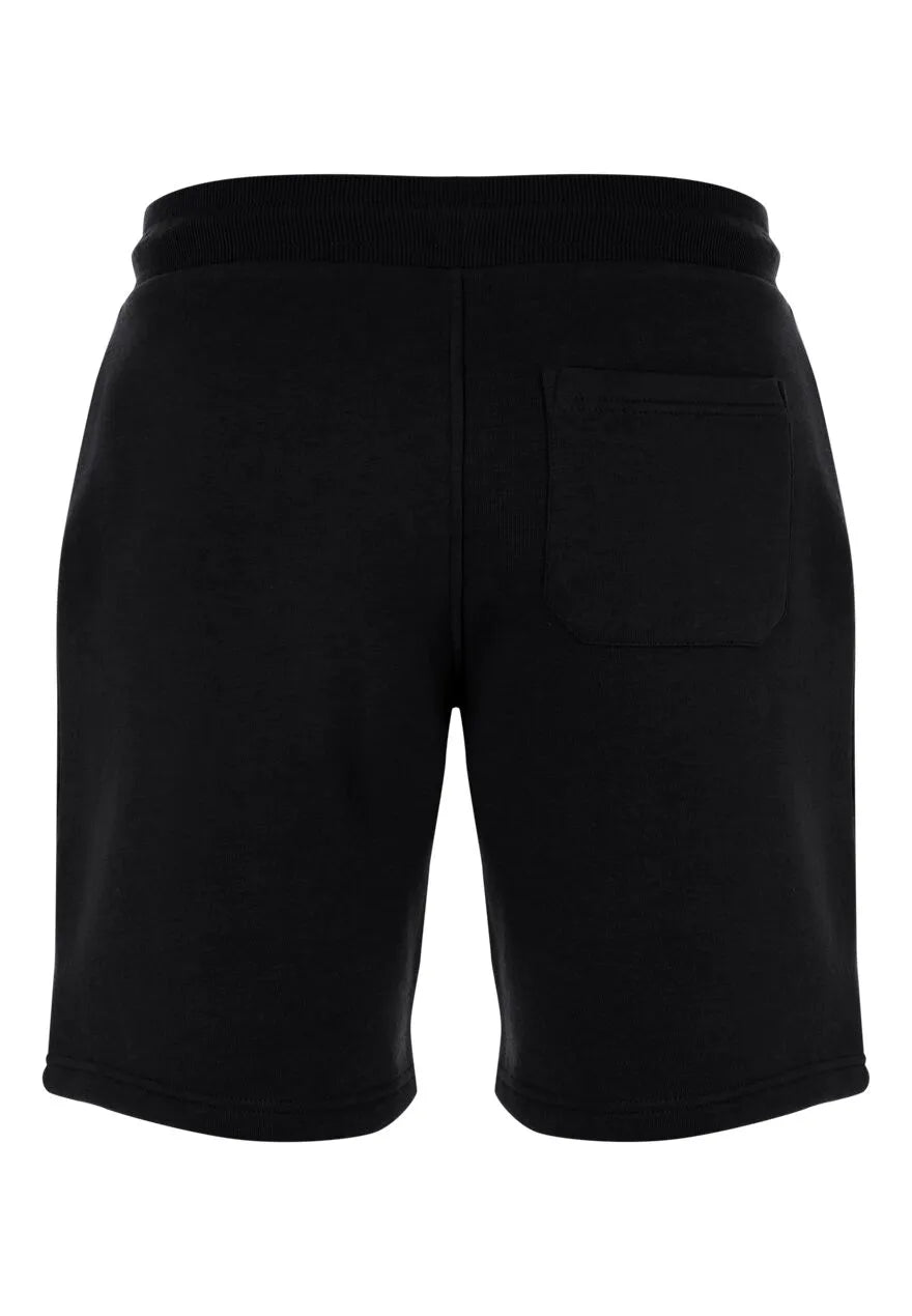Mens Black Casual Drawstring Sweat Shorts