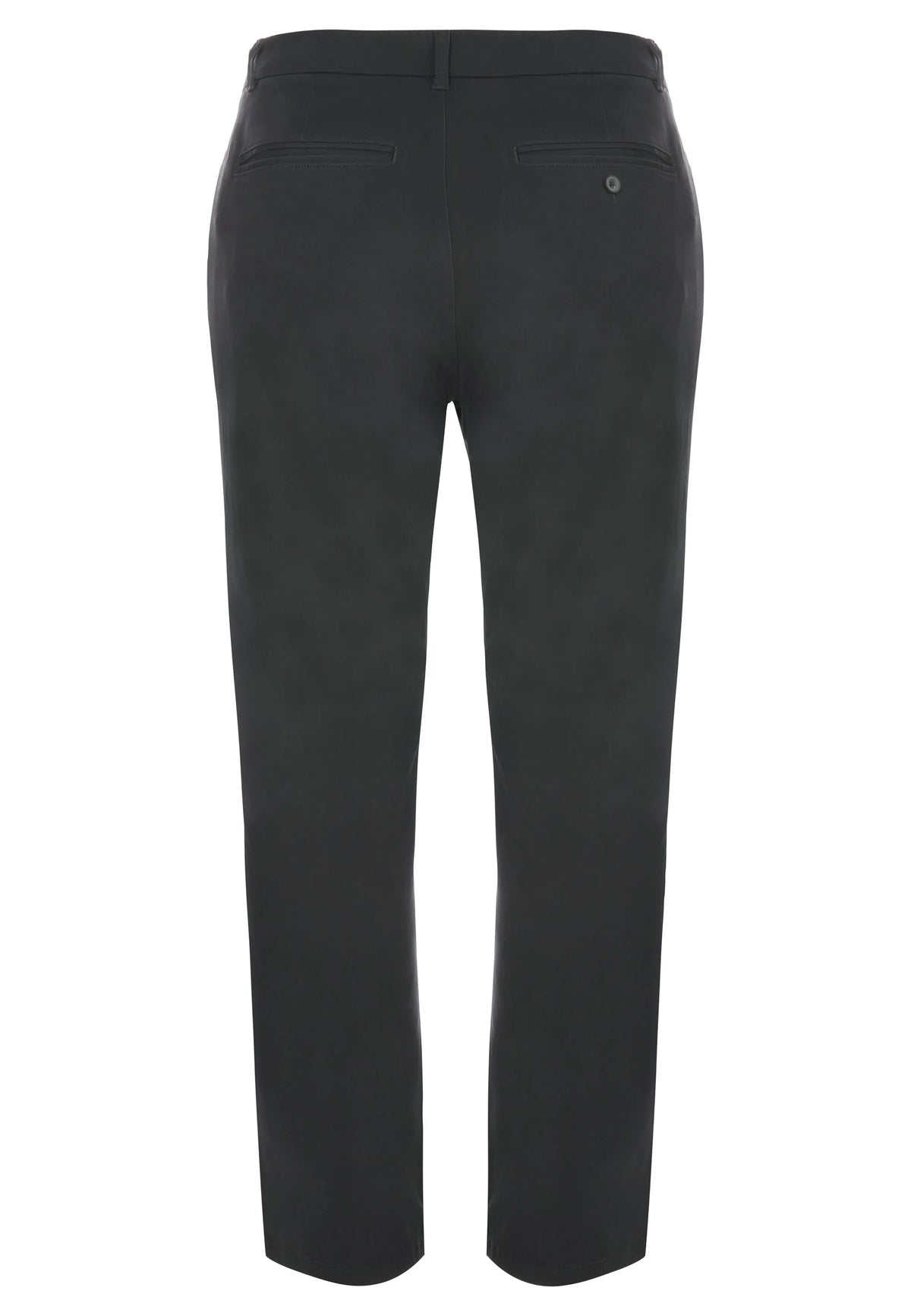 Mens Charcoal Straight Leg Chino Trousers
