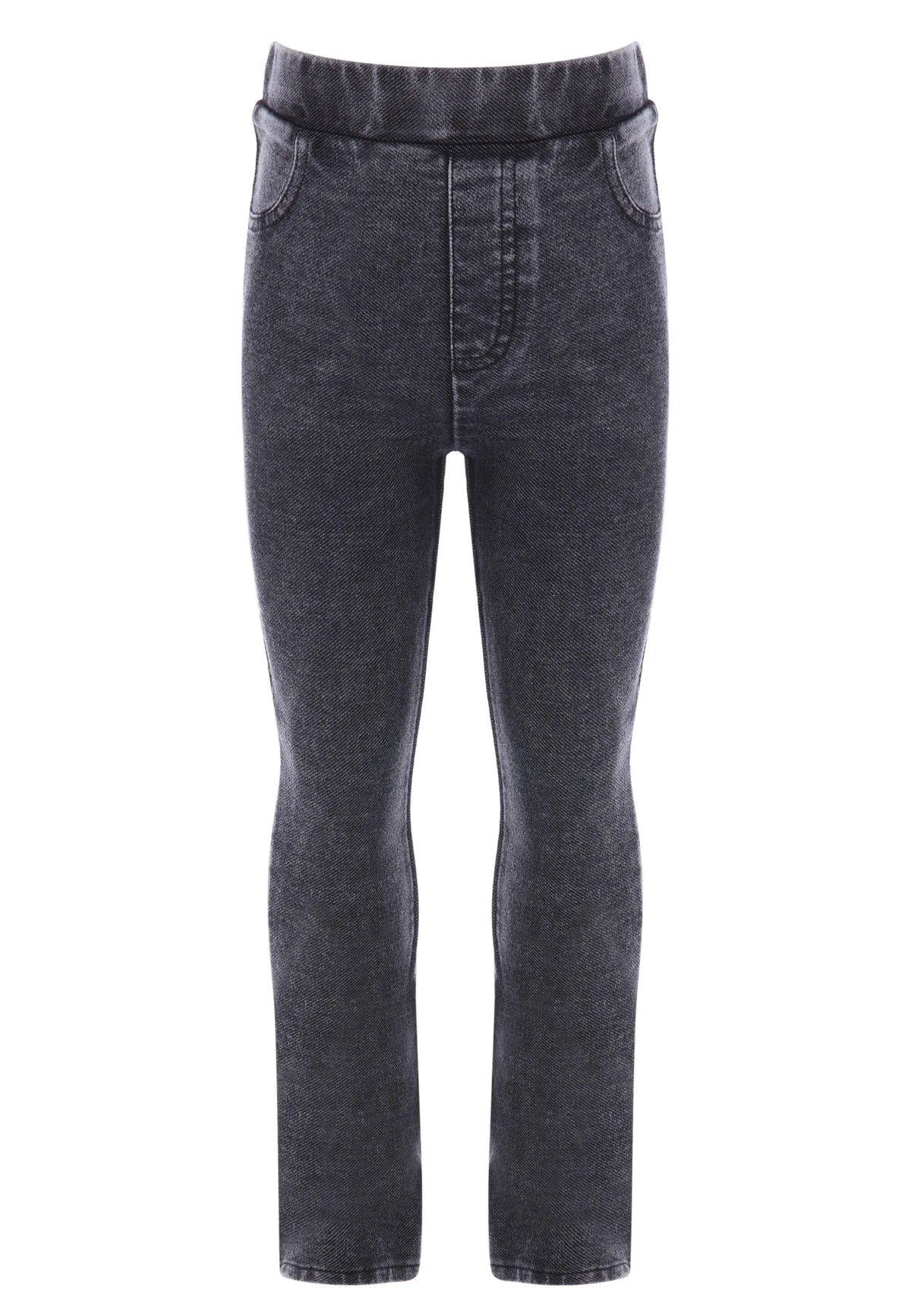 Younger Girls Grey Denim Stretch Bootcut Jeggings