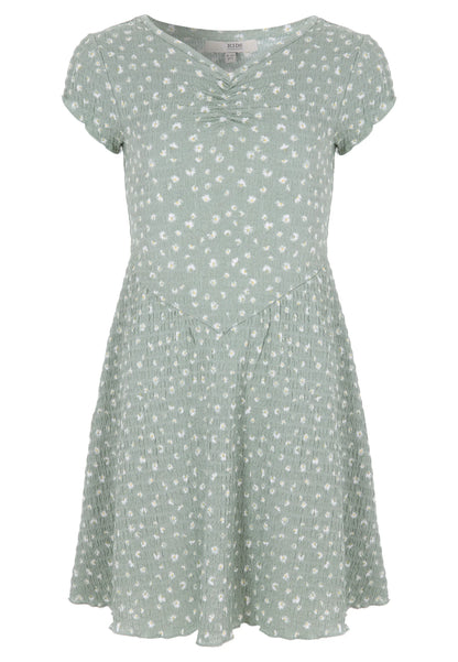 Older Girls Mint Floral Corset Dress