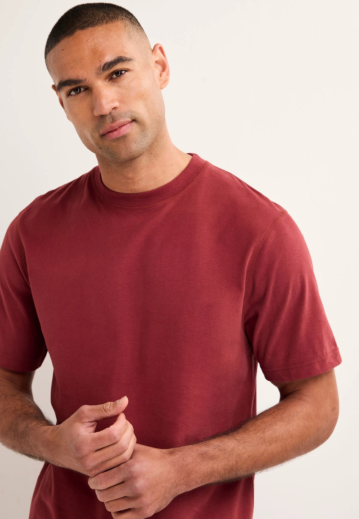 Mens Rust Peached Cotton Rich T-Shirt