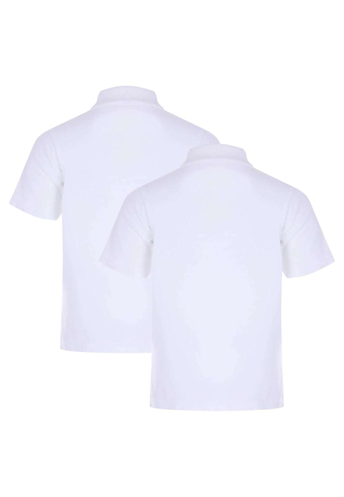 Boys 2pk White School Polo Shirts
