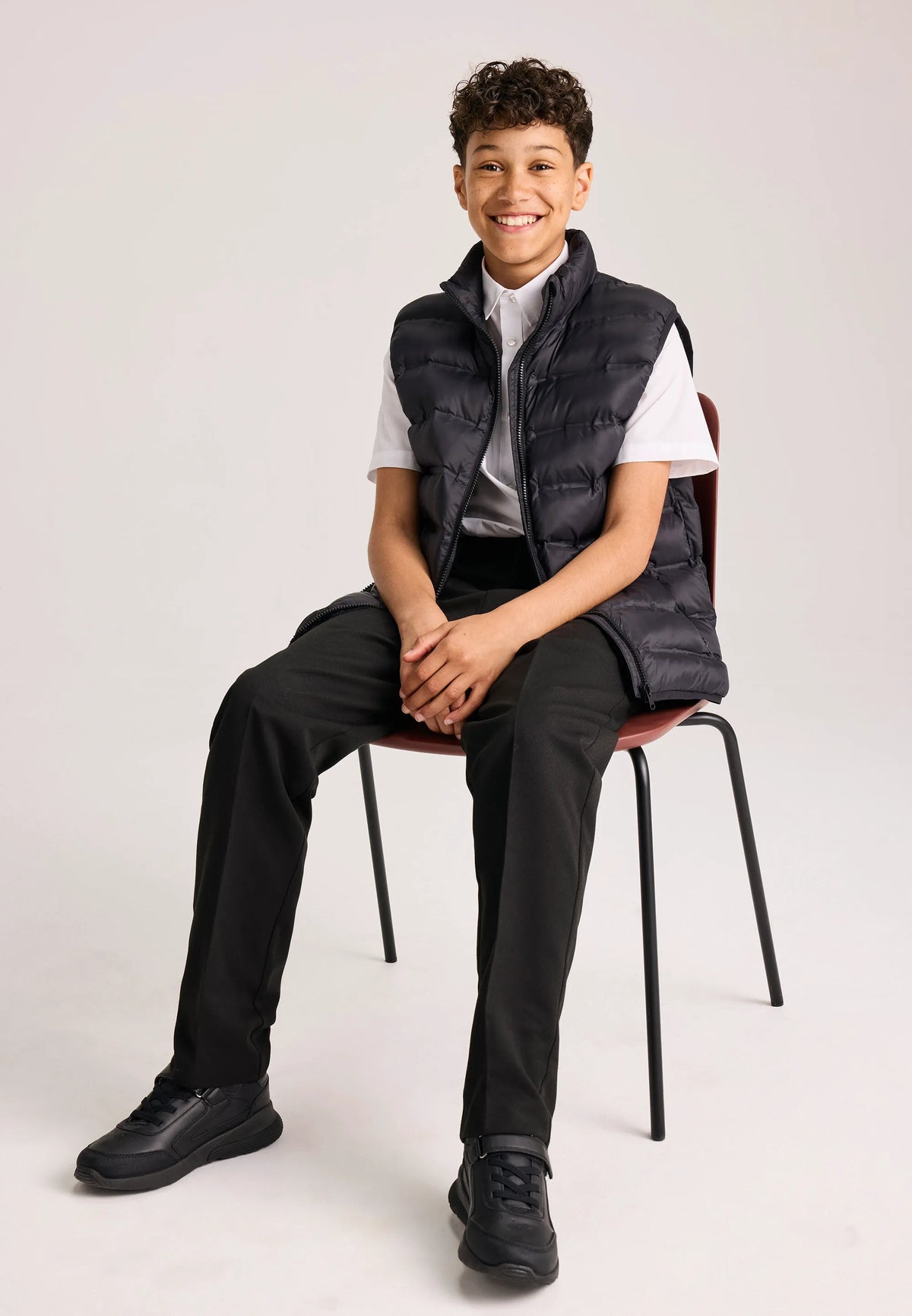 Boys Black Slim Fit School Trousers