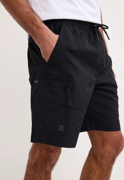 Mens Black Cargo Swim Shorts