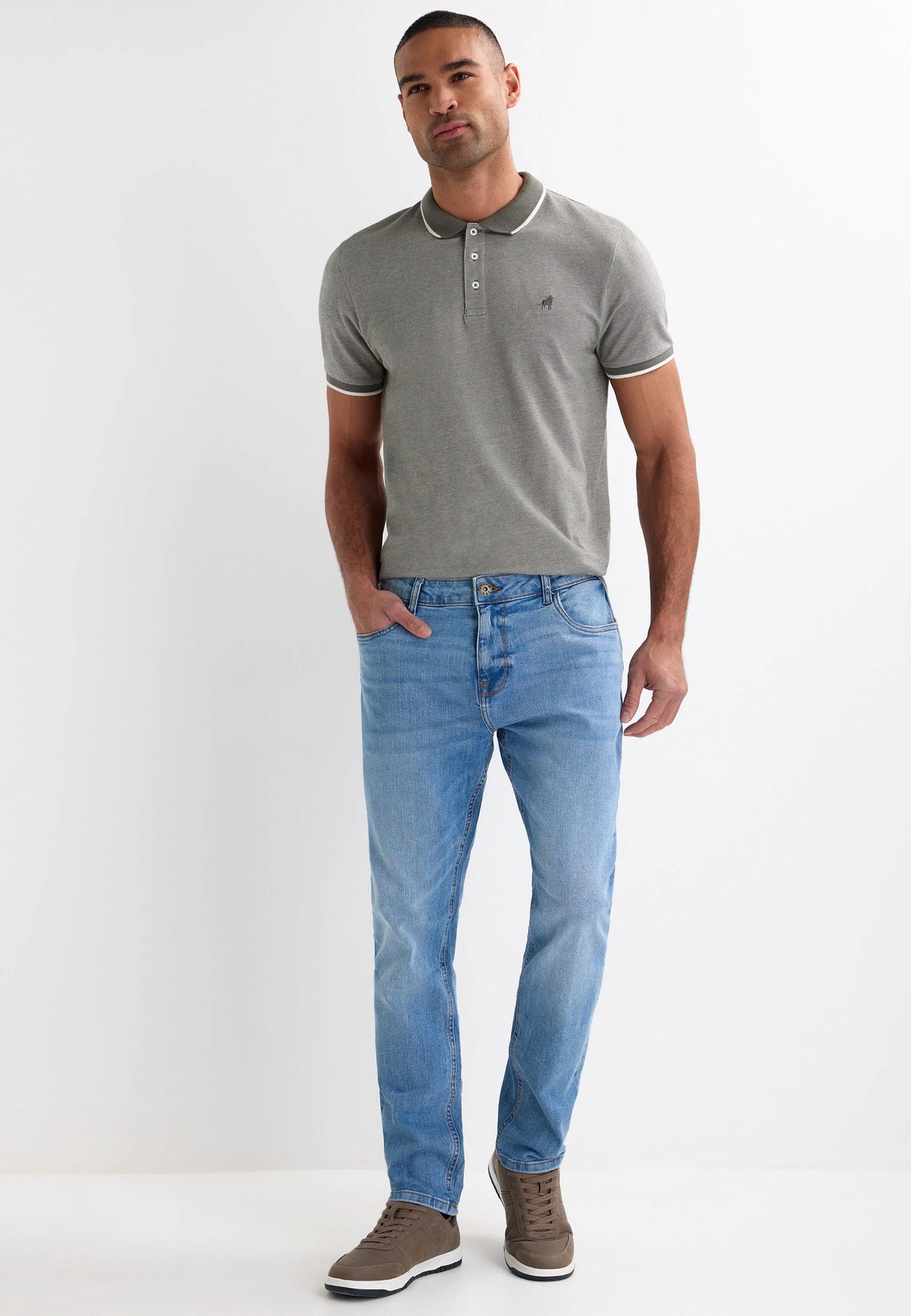 Mens Blue Stretch Slim Jeans