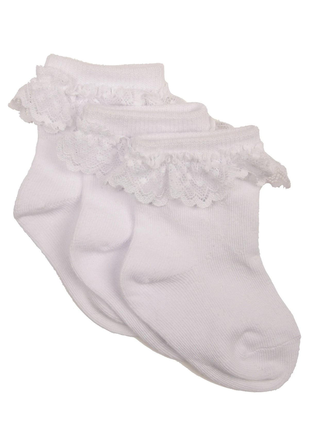 Baby Girl 3pk White Multipack Frill Socks