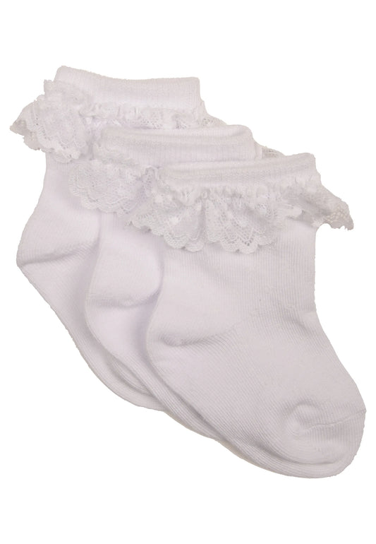 Baby Girl 3pk White Multipack Frill Socks