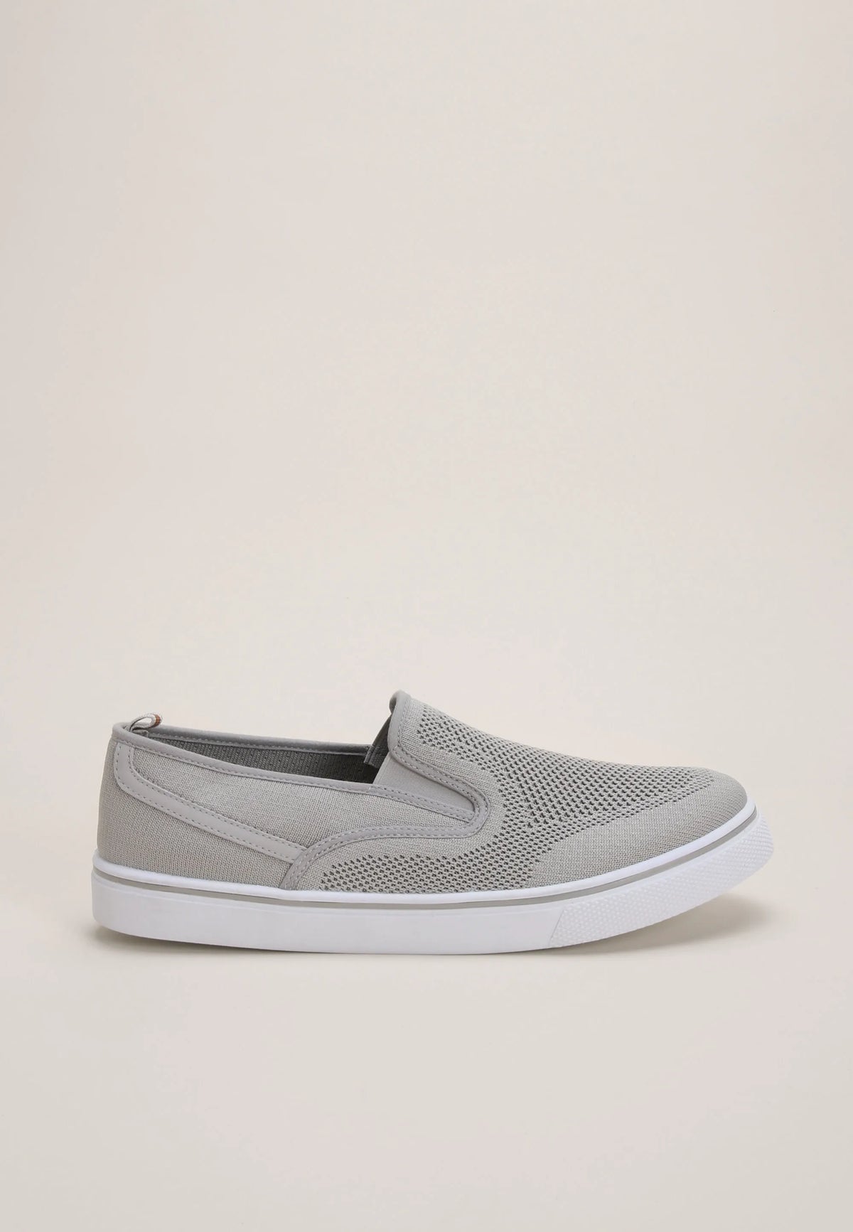 Mens Grey Casual Slip On Skater Trainer