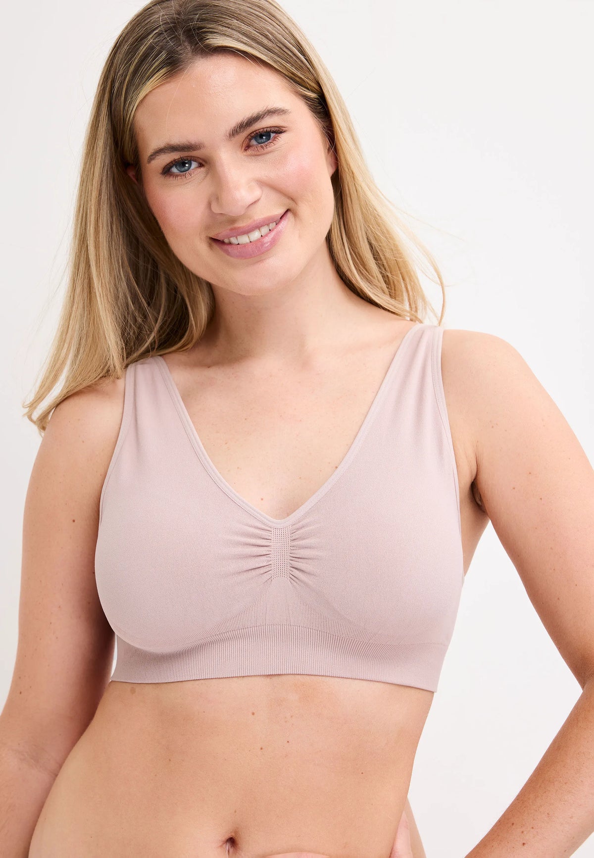 Womens Taupe Supersoft Comfort Bra