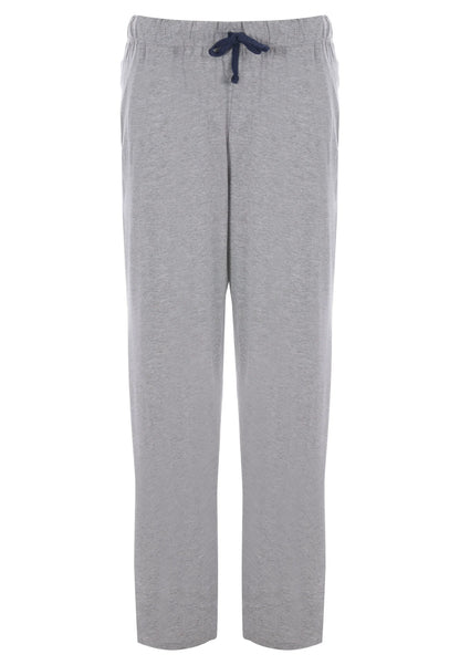 Mens Navy Marl Long Pyjama Set