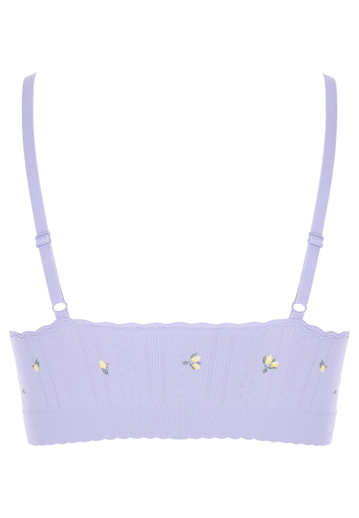 Womens Lilac Lemon Pointelle Seamless Comfort Bra