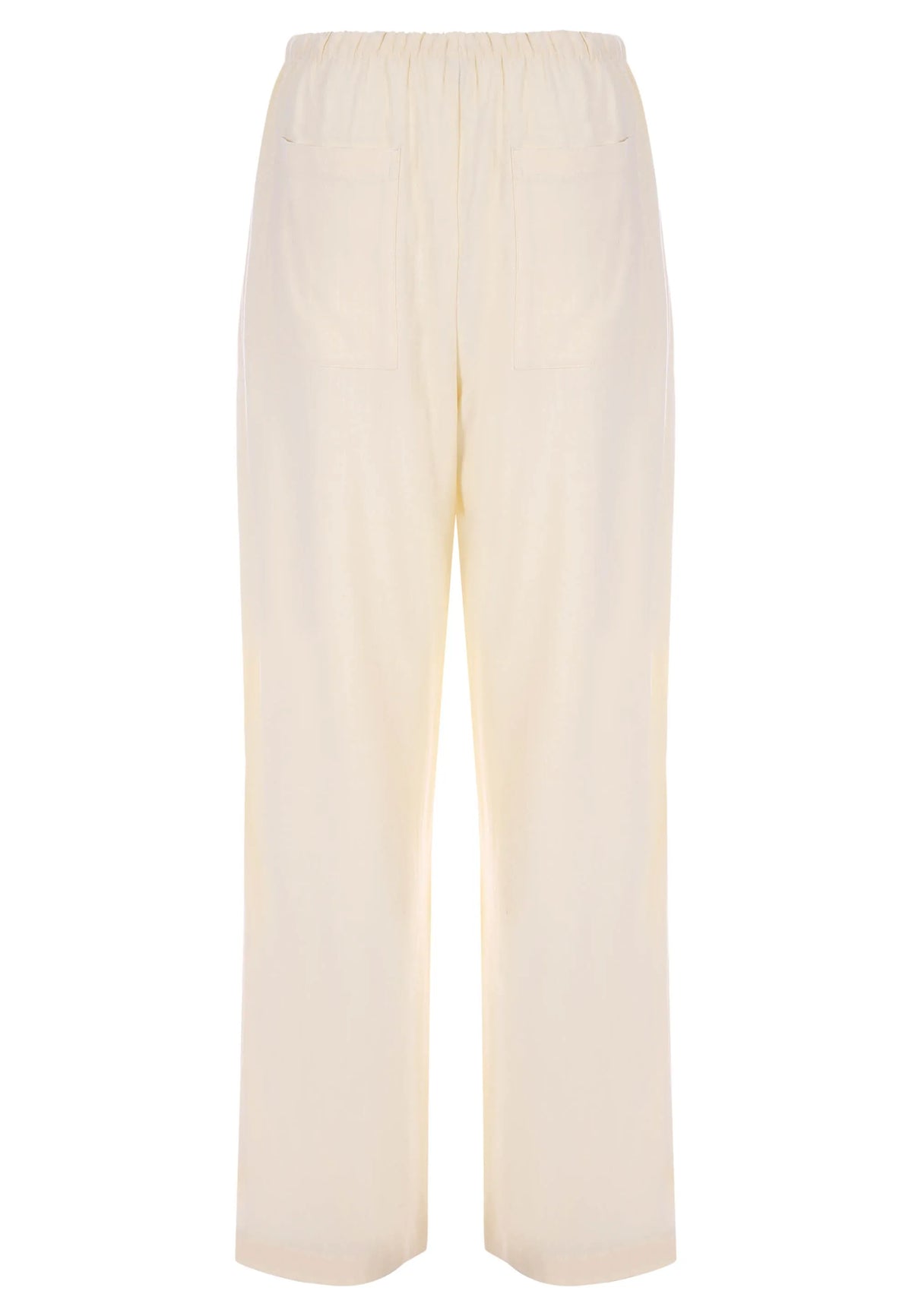 Womens Lemon Drawstring Linen Blend Trousers