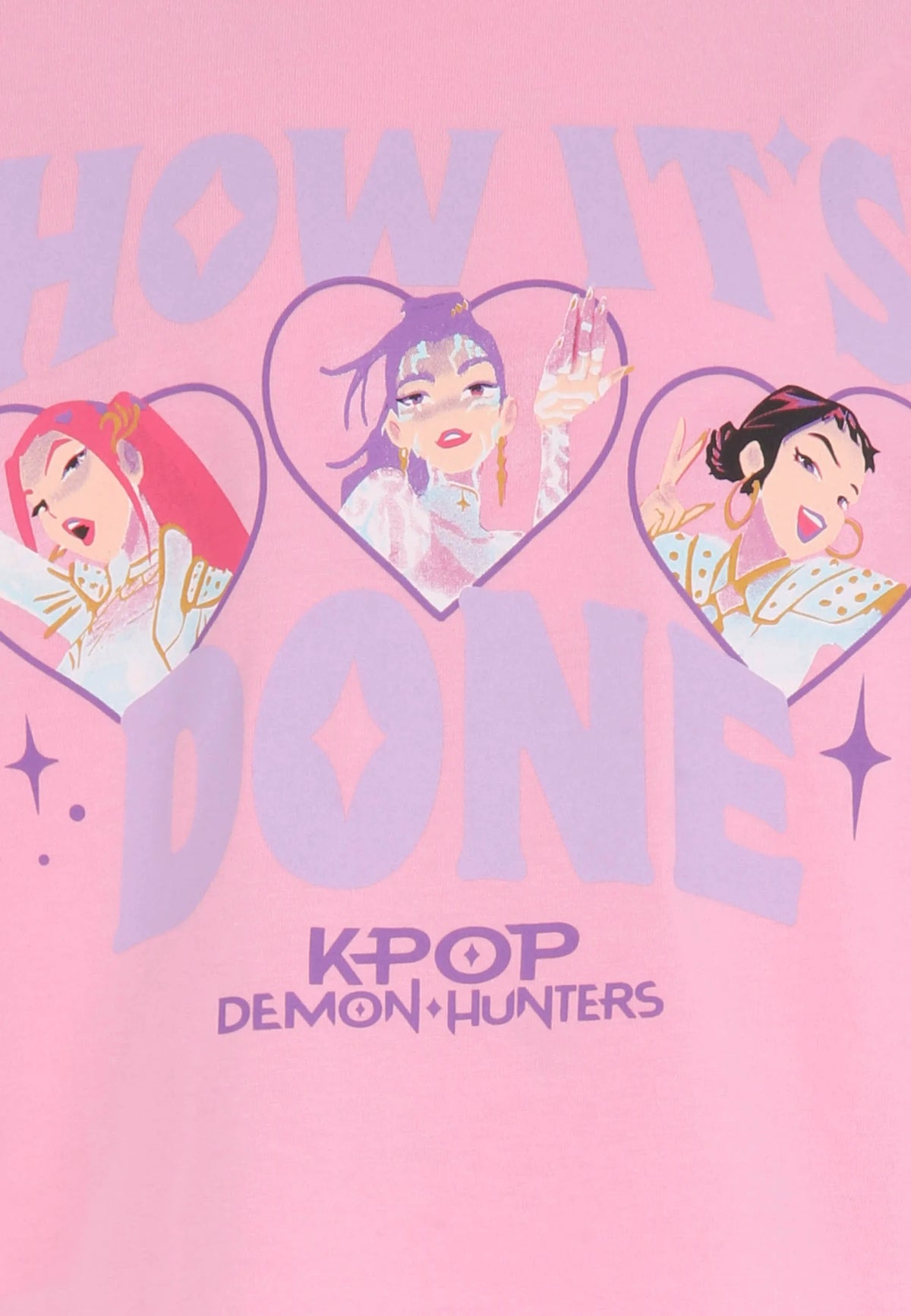 Girls Pink Huntrix K-Pop Demon Hunters Pyjamas