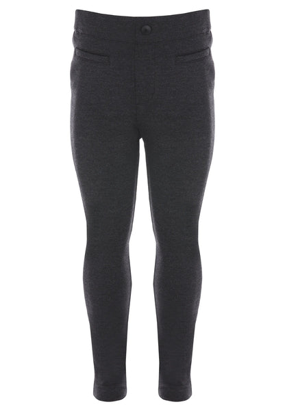 Girls Charcoal Grey Ponte School Trousers