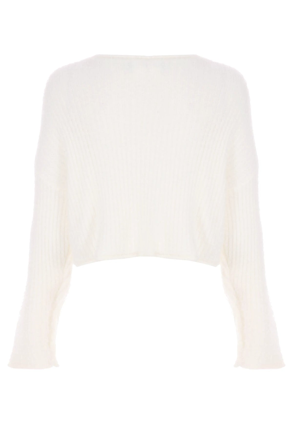 Older Girls Cream Ribbed Jumper